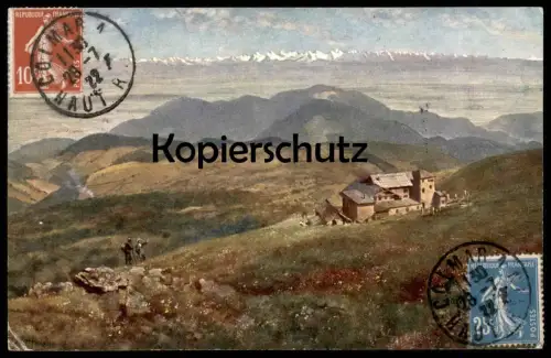 ALTE KÜNSTLER POSTKARTE GROSSER BELCHEN SIGN. H. HOFFMANN VOGESEN VOSGES alps Kletterer Bergsteiger climber alpiniste AK