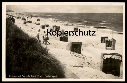 ALTE POSTKARTE SORENBOHM IN POMMERN BADESTRAND OSLO Sarbinowo bei Gmina Mielno Großmöllen Polska Poland Polen postcard