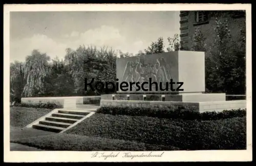 ALTE POSTKARTE ST. INGBERT KRIEGERDENKMAL 1940 SAAR SAARGEBIET Monument Engel Angel Ange cpa postcard AK Ansichtskarte