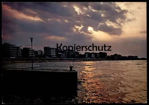 ÄLTERE POSTKARTE RICCIONE TRAMONTO ITALIA Italy Italien coucher du soleil sun-set Sonnenuntergang Mole cpa postcard