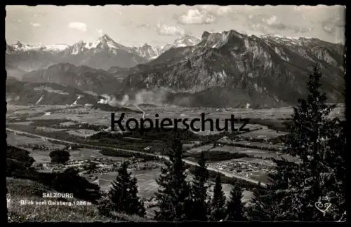 ÄLTERE POSTKARTE SALZBURG BLICK VOM GAISBERG 1286M STEMPEL SKI-KLUB SALZBURG Feuer Fire Austria Autriche Ansichtskarte