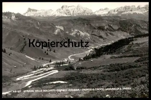 ÄLTERE POSTKARTE GRUPPO SELLA STRADA DELLE DOLOMITI PASSO PORDOI ARABBA Italia Italy Italien Mountain postcard cpa AK