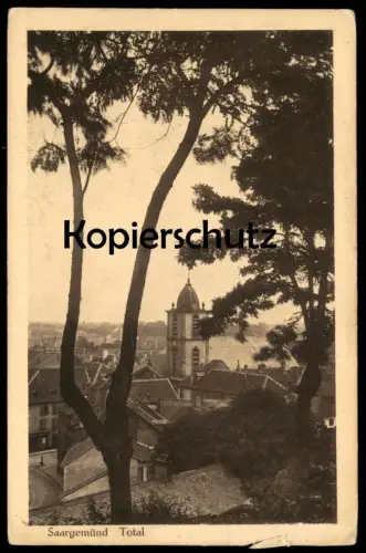 ALTE POSTKARTE SAARGEMÜND TOTAL PANORAMA TOTALANSICHT Sarreguemines Lorraine Lothringen cpa postcard AK Ansichtskarte