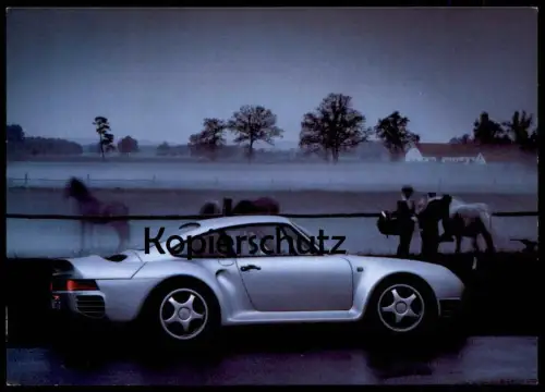 ÄLTERE POSTKARTE PORSCHE TYP 959 STANDOX AUTOLACK Auto Car Pferd Horse Cheval cpa postcard AK Ansichtskarte