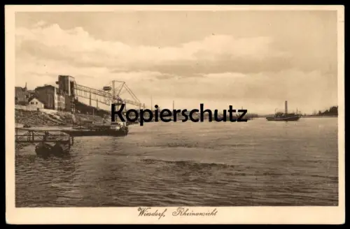 ALTE POSTKARTE LEVERKUSEN WIESDORF RHEINANSICHT 1940 SONDERSTEMPEL LEVERKUSEN ERINNERUNGSFEIER EMIL VON BEHRING MARBURG