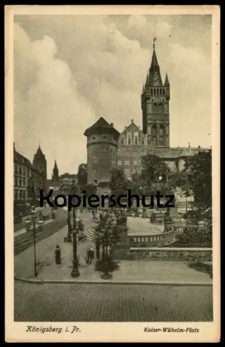 ALTE POSTKARTE KÖNIGSBERG Kaliningrad Krolewiec Ostpreussen Kaiser-Wilhelm-Platz cpa postcard AK Ansichtskarte