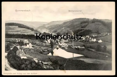 ALTE POSTKARTE GUMMERSBACH MÜHLENSESSMAR MUEHLENSESSMAR Fabrik Foto Photo von Otto Kettner postcard Ansichtskarte