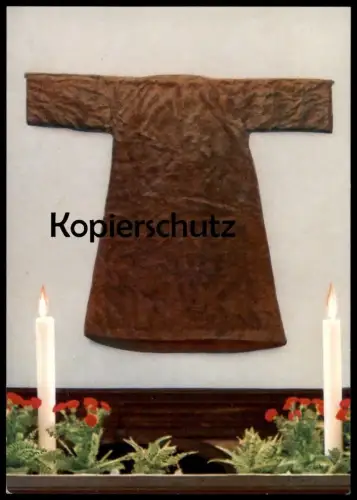 POSTKARTE TRIER WALLFAHRT 1959 TRÈVES DOM HEILIGER ROCK TUNICA CHRISTI Kerze Candle Bougie cpa postcard AK Ansichtskarte