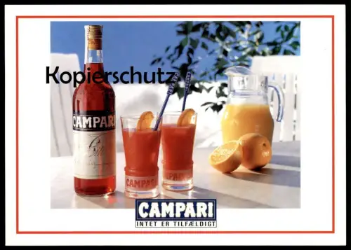 ÄLTERE POSTKARTE CAMPARI ORANGENSAFT Orange Orangen Dänemark Denmark Alkohol Drink alcohol alcool advertising postcard