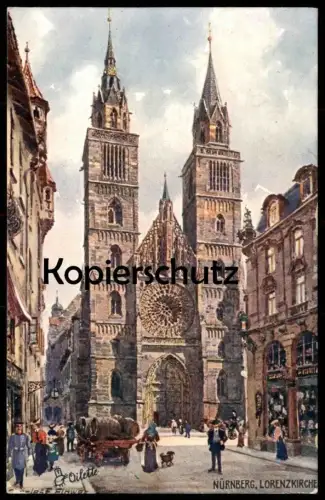ALTE POSTKARTE OILETTE RAPHAEL TUCK POSTCARD DEUTSCHE STÄDTE SERIE 1 Nürnberg No.611B CHARLES F. FLOWER Tucks Oilette