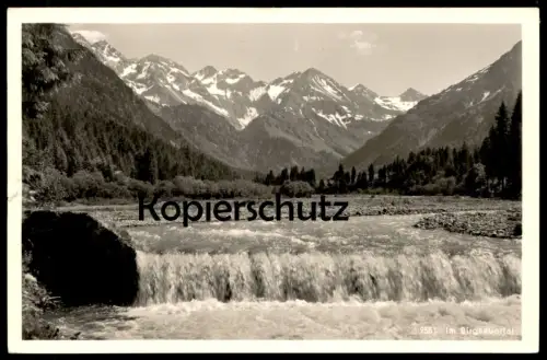 ÄLTERE POSTKARTE IM BIRGSAUERTAL DIE STILLACH IM BIRGSAUTAL BEI OBERSTDORF STEMPEL EINÖDSBACH postcard river mountain AK