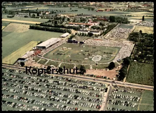 POSTKARTE AACHEN-LAURENSBERGER RENNVEREIN REITERSTADION AACHEN-SOERS Springreiten Show jumping postcard stadium stade AK