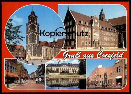 ÄLTERE POSTKARTE GRUSS AUS COESFELD EISCAFÉ EISDIELE EIS TCHIBO FLEIGE cpa postcard AK Ansichtskarte