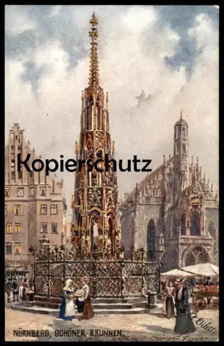 ALTE POSTKARTE OILETTE RAPHAEL TUCK POSTCARD DEUTSCHE STÄDTE SERIE 1 Nürnberg No.611E KÜNSTLER CHARLES F. FLOWER