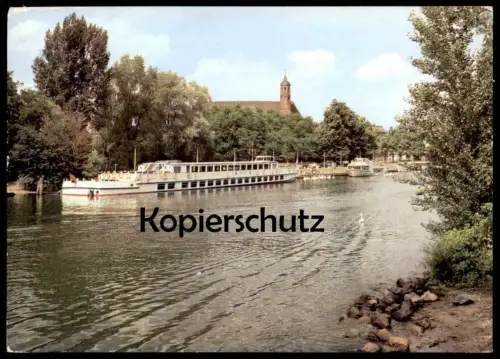 ÄLTERE POSTKARTE BRANDENBURG HAVEL WEISSE FLOTTE MS AKTIVIST Motorschiff Schiff Ship Bateau cpa postcard Ansichtskarte