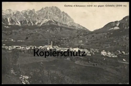 ALTE POSTKARTE CORTINA D'AMPEZZO GEGEN CRISTALLO 1911 d'Anpezo Dolomiti Italia Italy postcard cpa AK Ansichtskarte