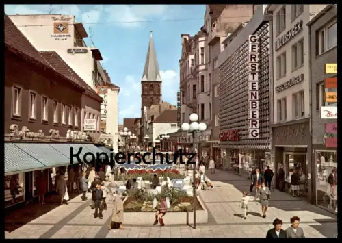 ÄLTERE POSTKARTE HAMM WESTSTRASSE AGFA FOTO PARFÜMERIE GERSTENBERG FLEUROP NÜRNBERGER VERSICHERUNGEN cpa postcard AK