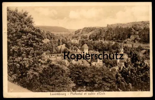 ALTE POSTKARTE LUXEMBOURG PFAFFENTAL ET VALLÉE D'EICH 1926 Pfaffenthal Luxemburg cpa postcard Ansichtskarte AK