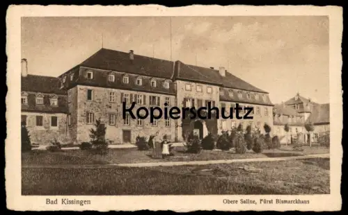 ALTE POSTKARTE BAD KISSINGEN OBERE SALINE FÜRST BISMARCKHAUS Frau & Kind Bismarck-Haus AK Ansichtskarte cpa postcard