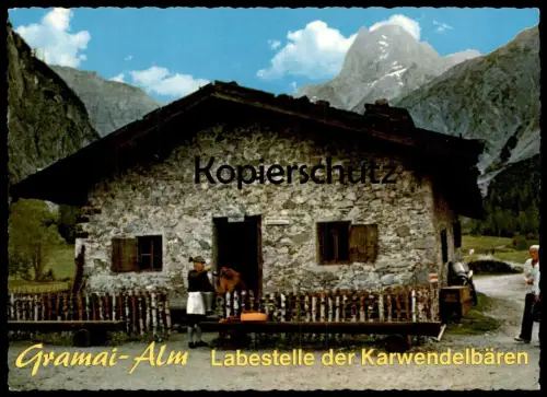ÄLTERE POSTKARTE GRAMAI-ALM LABSTELLE DER KARWENDELBÄREN BÄR Bären ours bear Baer cpa postcard AK Ansichtskarte
