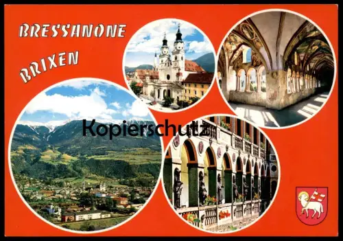 POSTKARTE BRIXEN BRESSANONE Panorama Palazzo Vescovile Tirol Trentino Dolomiten Dolomiti Bressano Italia italy Italien