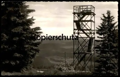 ÄLTERE POSTKARTE HAHNENKLEE HARZ BLICK VON DER SCHALKE ZUM BROCKEN Turm tower tour Goslar AK Ansichtskarte cpa postcard