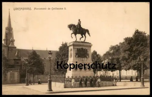 ALTE POSTKARTE LUXEMBOURG MONUMENT DE GUILLAUME II Luxemburg cpa postcard Ansichtskarte AK