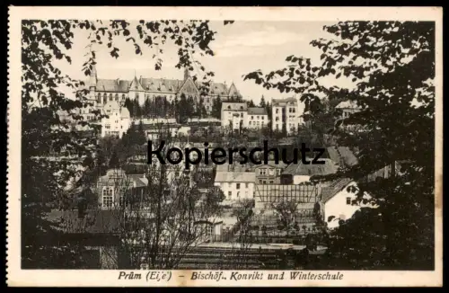 ALTE POSTKARTE PRÜM IN DER EIFEL BISCHÖFLICHES KONVIKT UND WINTERSCHULE bei Bitburg Pruem Schule school cpa postcard AK