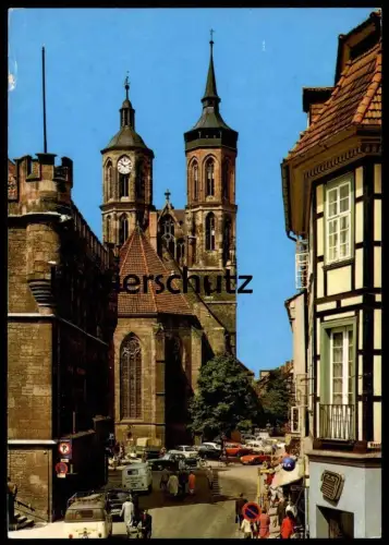 ÄLTERE POSTKARTE GÖTTINGEN JOHANNISKIRCHE VOLKSWAGEN VW BUS MERCEDES BENZ PORSCHE 911 NIVEA cpa postcard Ansichtskarte