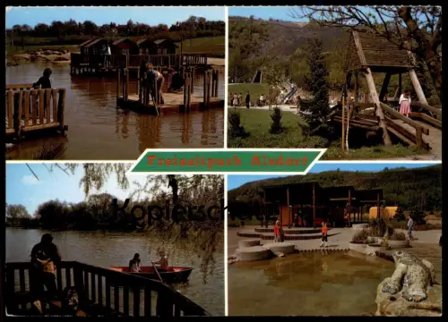 ÄLTERE POSTKARTE FREIZEITPARK ALSDORF Frosch frog grenouille Floß raft radeau theme leisure park cpa postcard AK