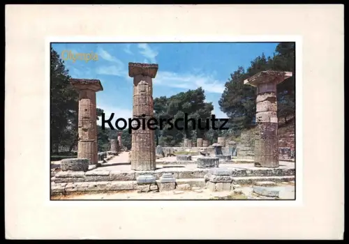 ÄLTERE POSTKARTE OLYMPIA GREECE Tempel Elis Ilia Peloponnes Griechenland Grèce cpa postcard AK Ansichtskarte