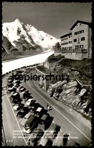 ÄLTERE POSTKARTE GROSSGLOCKNER SCHNELLGASTSTÄTTE PARKPLATZ OPEL VOLKSWAGEN VW MERCEDES FORD Automobile Auto postcard AK