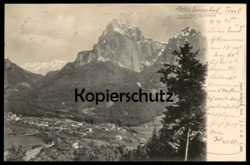 ALTE POSTKARTE CARTOLINA SEIS MIT SCHLERN SIUSI LO SCILIAR Dolomiti Alto Adige Italia italy cpa postcard Ansichtskarte