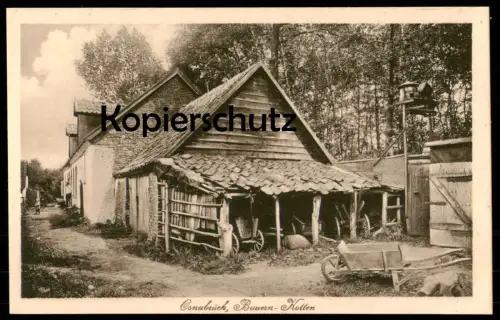 ALTE POSTKARTE OSNABRÜCK BAUERN KOTTEN Bauernhaus Haus traditional house farm Bauernhof Ansichtskarte cpa AK Osnabrueck