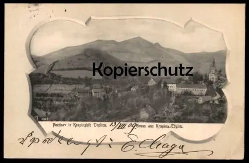 ALTE POSTKARTE POZDRAV IZ KRAPINSKIH TOPLICA GRUSS AUS KRAPINA-TÖPLITZ Toeplitz Krapinske Toplice Hrvatska Croatia cpa