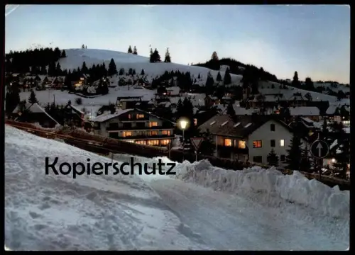 ÄLTERE POSTKARTE ALTGLASHÜTTEN AM FELDBERG ABEND WINTER SCHNEE SCHWARZWALD snow black forest Ansichtskarte cpa postcard