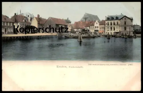 ALTE POSTKARTE EMDEN FALDERNDELFT 1902 postcard cpa AK Ansichtskarte
