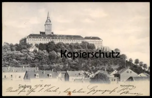 ALTE POSTKARTE SIEGBURG MICHAELSBERG 1904 PANORAMA KLOSTER cpa postcard AK Ansichtskarte