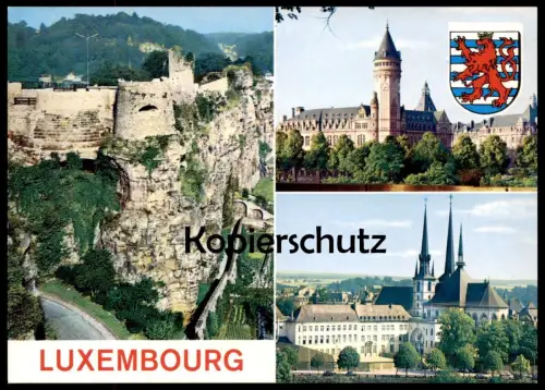 ÄLTERE POSTKARTE LUXEMBOURG ROCHERS DU BOCK ET FORTIFICATIONS CAISSE D'EPARGNE Luxemburg cpa postcard AK Ansichtskarte