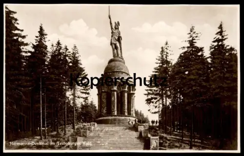 ALTE POSTKARTE HERMANNS-DENKMAL IM TEUTOBURGER WALD BEI DETMOLD 1933 Hermannsdenkmal postcard cpa Ansichtskarte AK