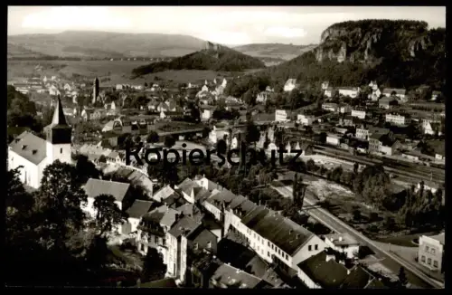 ÄLTERE POSTKARTE BLICK AUF GEROLSTEIN EIFEL PANORAMA Bahnhof station gare AK Ansichtskarte cpa postcard