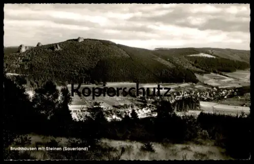 ÄLTERE POSTKARTE BRUCHHAUSEN MIT STEINEN OLSBERG rückseitig Gasthaus Kesting über Bestwig cpa postcard AK Ansichtskarte