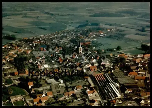 ÄLTERE POSTKARTE LAER ÜBER MÜNSTER BEI HORSTMAR KREIS STEINFURT LUFTBILD PANORAMA TOTAL Luftaufnahme Fliegeraufnahme AK