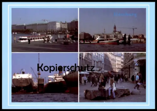 POSTKARTE HAMBURG HAFEN MS SCHIFF ASTRO COACH PANAMA KRAN ROLEX cargo ship bateau crane grue cpa Ansichtskarte postcard