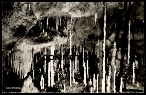 ÄLTERE POSTKARTE ATTENDORN TROPFSTEINHÖHLE KERZENHALLE Stalaktiten Stalakmiten Höhle cave caverne grotte Ansichtskarte