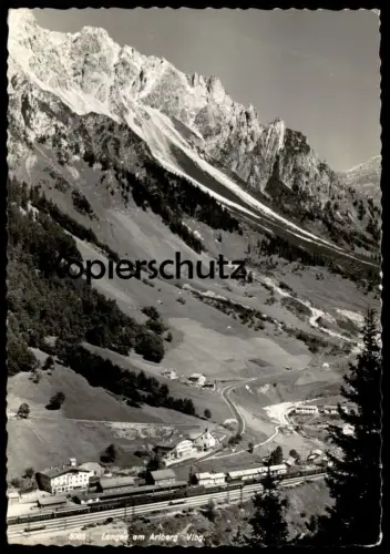 ÄLTERE POSTKARTE LANGEN AM ARLBERG BAHNHOF MIT ZUG WAGGON train gare station Klösterle Vorarlberg Austria Autriche cpa
