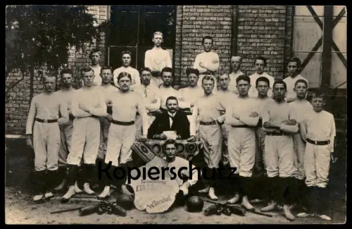 ALTE FOTO POSTKARTE TURNABTEILUNG EINTRACHT WARENDORF 1901 KATH.GES.VEREIN GUT HEIL Kegel Kegeln ninepins jeu de quilles