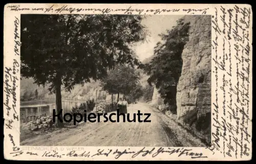 ALTE POSTKARTE STEINMÜHLE AN DER WESER ZWEI FRAUEN Dölme Pegestorf Bodenwerder-Polle Feldpost AK Ansichtskarte postcard
