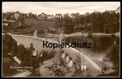 ALTE POSTKARTE REICHENBERG TALSPERRE LIBEREC water dam barrage Böhmen Romani Sudeten Tschechien Ceska Republika cpa AK
