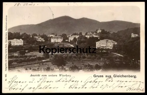 ALTE POSTKARTE GRUSS AUS BAD GLEICHENBERG ANSICHT VOM UNTERN WIERBERG bei Feldbach Steiermark Österreich Austria